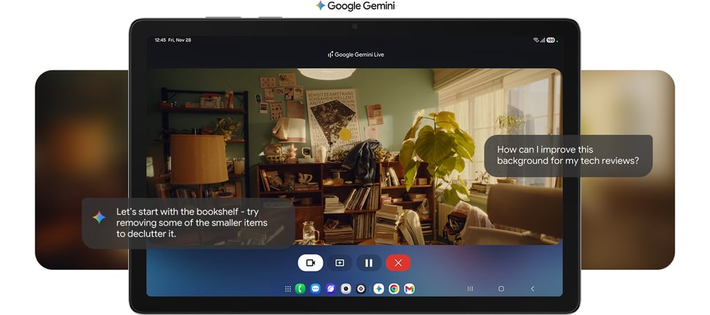 Galaxy Tab A11+ Gemini Live 화면