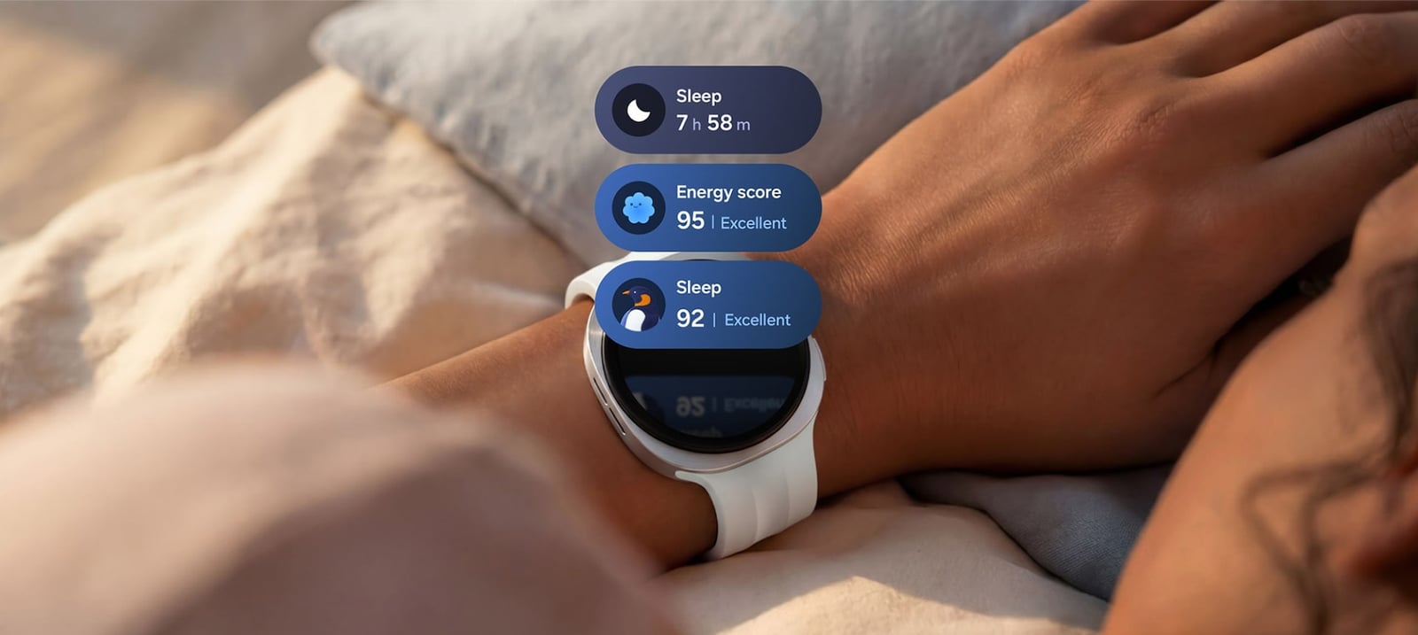 침대에서 확인하는 Galaxy Watch9 수면·에너지 점수